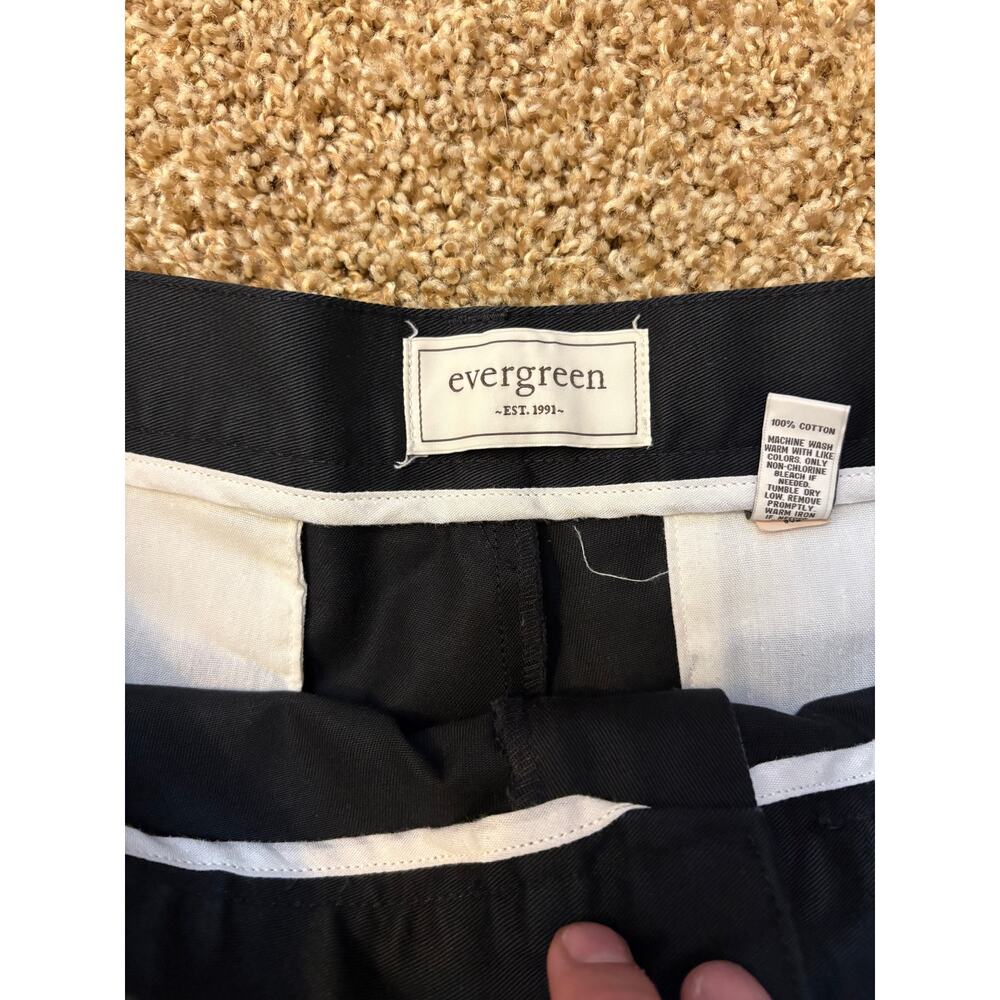 Evergreen Black Chino Dress Pants Mens Size 38x32